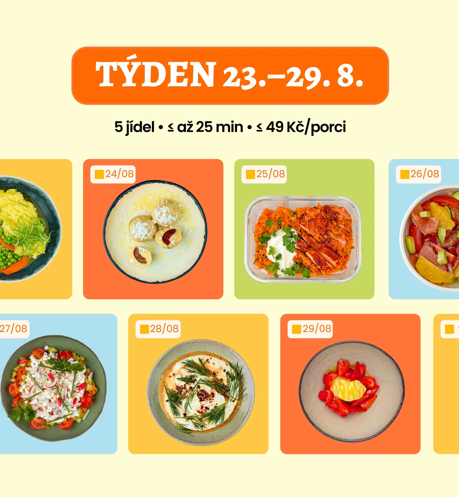 Týdenní menu v aplikaci Guláš