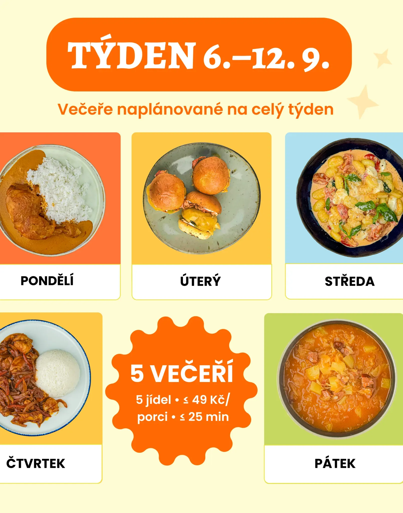 Týdenní menu na září 2025