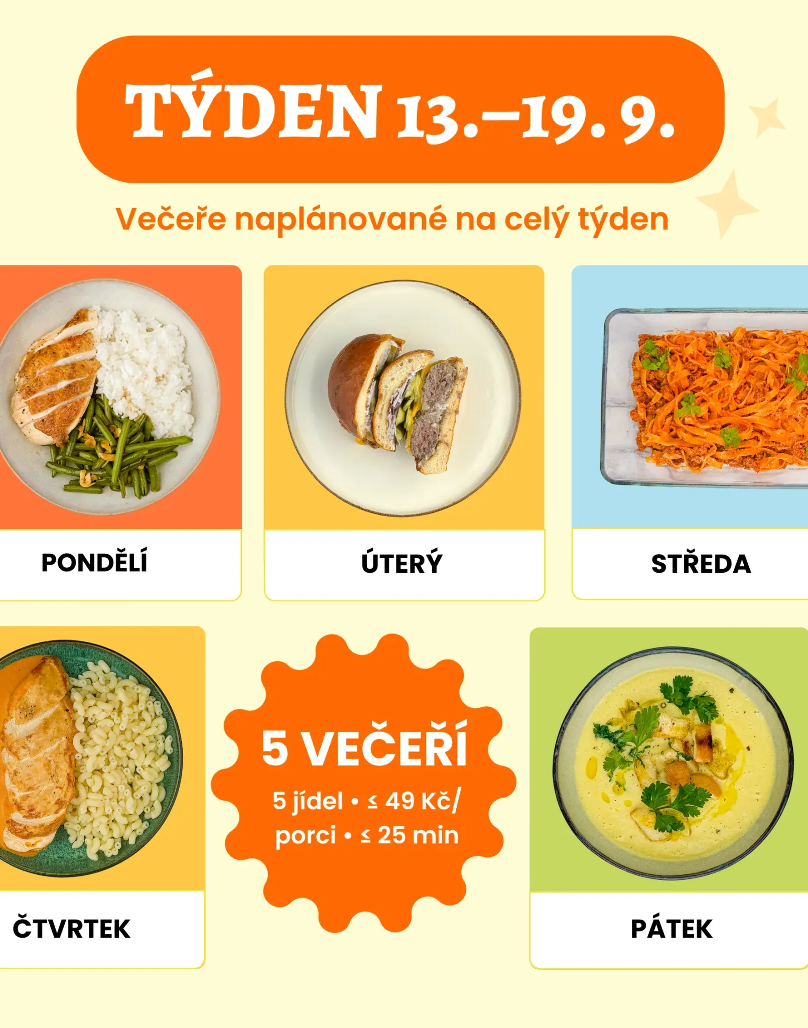 Týdenní menu na září 2025